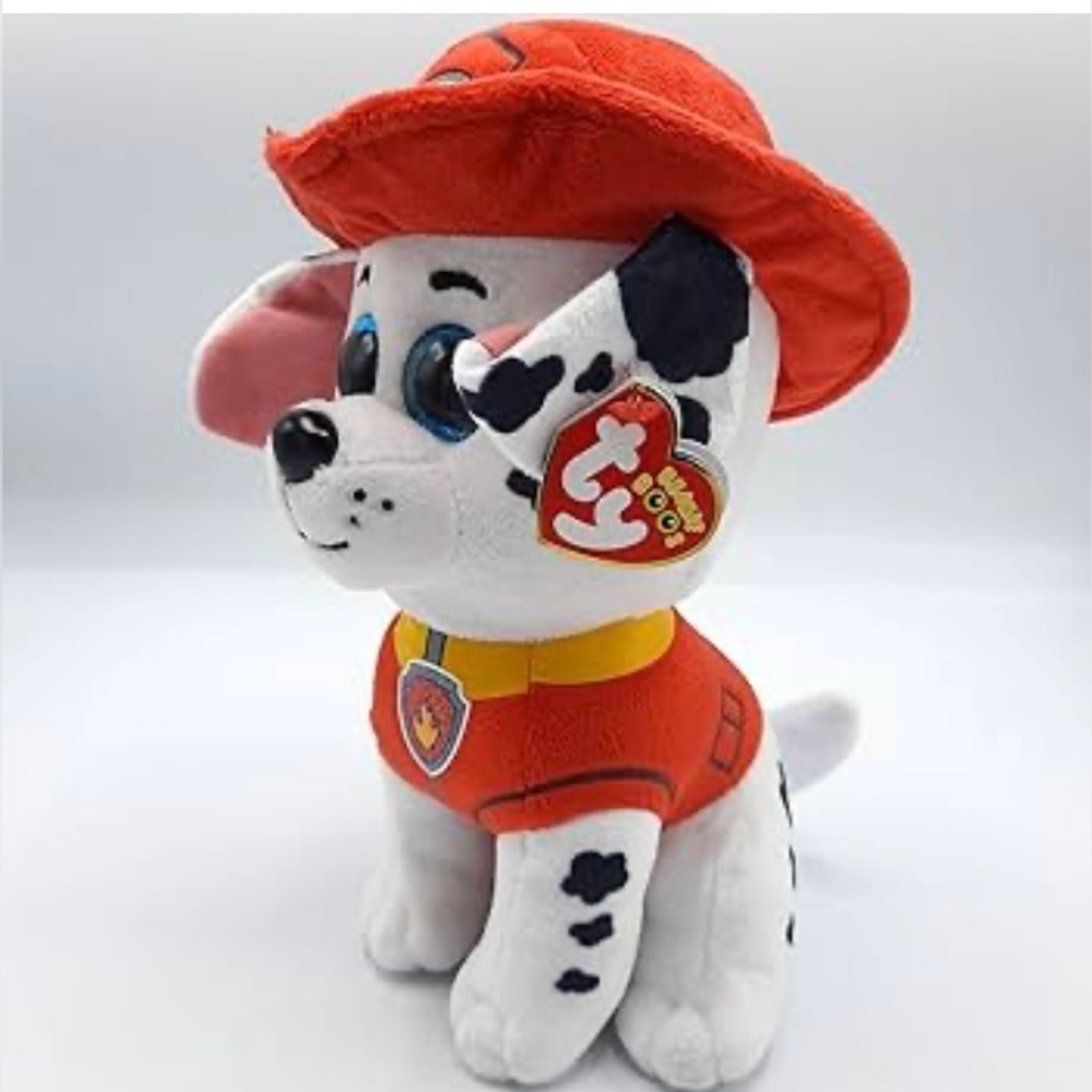 NWT Ty Firefighter Dalmatian Plush - Red and White